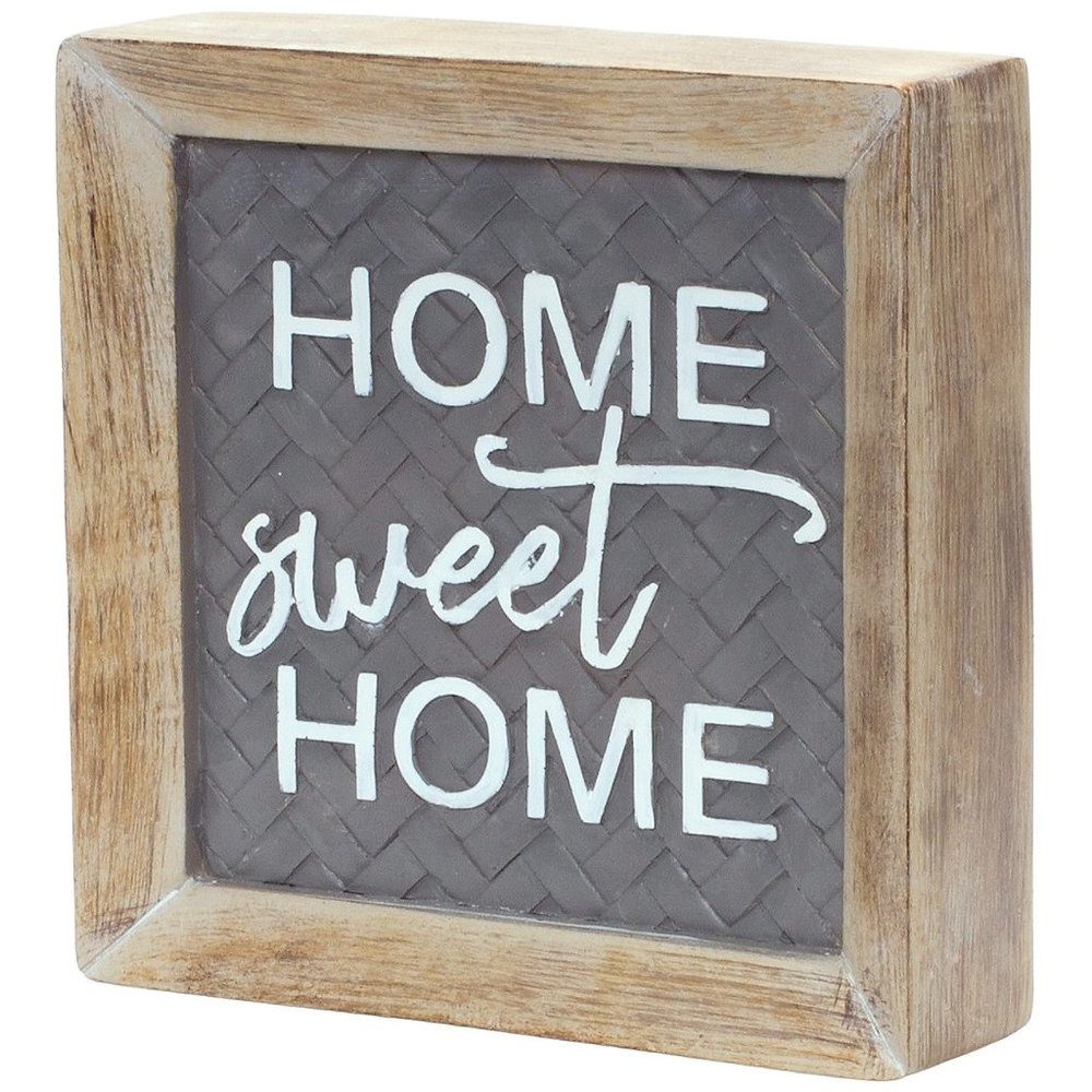 Home Sweet Home Sentiment Standing Block Sign NWT